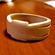 シルバークレイ 銀粘土 ボウ リング(Bow Ring)の制作 その3 リング部分 彫刻