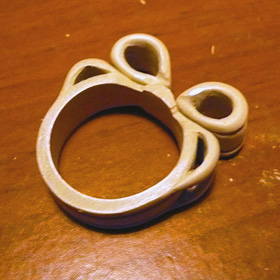 シルバークレイ 銀粘土 ボウ リング(Bow Ring)