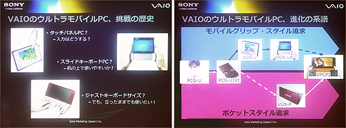 VAIOのウルトラモバイルPC、挑戦の歴史と進化の系譜