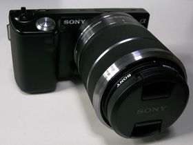 NEX-5D ソニーMCプロテクター＋レンズキャップ装着