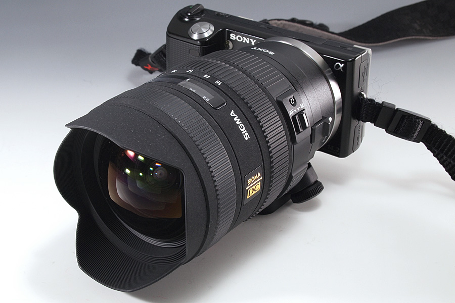 NEX-5 ＋ SIGMA 8-16mm F4.5-5.6 DC HSM レビュー その1（外観チェック