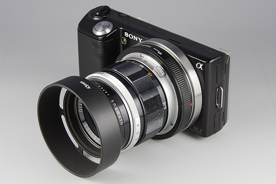 OLYMPUSペンF用レンズ G.Zuiko Auto-S 40mm F1.4（NEX-5用に購入